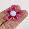 Colorful Hollow Flower Resin Crafts Cute Five-Petaled Flower Accessories Cute Hairpin Phone Cases Jewerly Decor Keychain