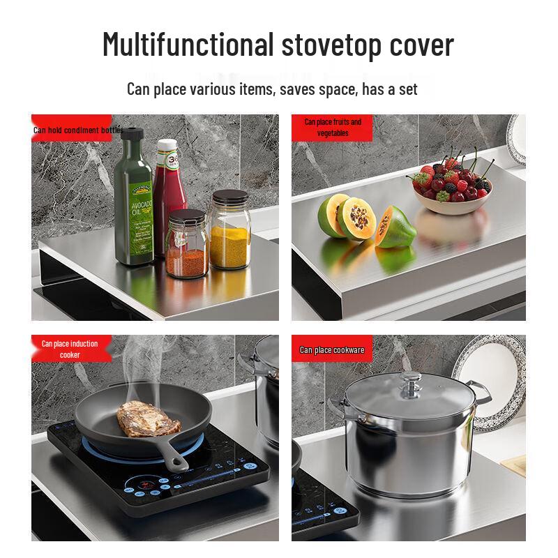 Stainless Steel Induction Cooker & Kitchen Storage Rack
