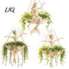 Decorative Flower Pot for Balcony Fairy Ballet Dancer Mermaid Hanging Planter, Resin with Metal Chain, Creative Yard Ornament Outdoor Indoor