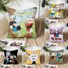 C-Cuperhead Animated Adventure Game Pillow Case Square Pillow Bedroom Sofa Leisure Comfort Car Living Room Home Decoration 40X40