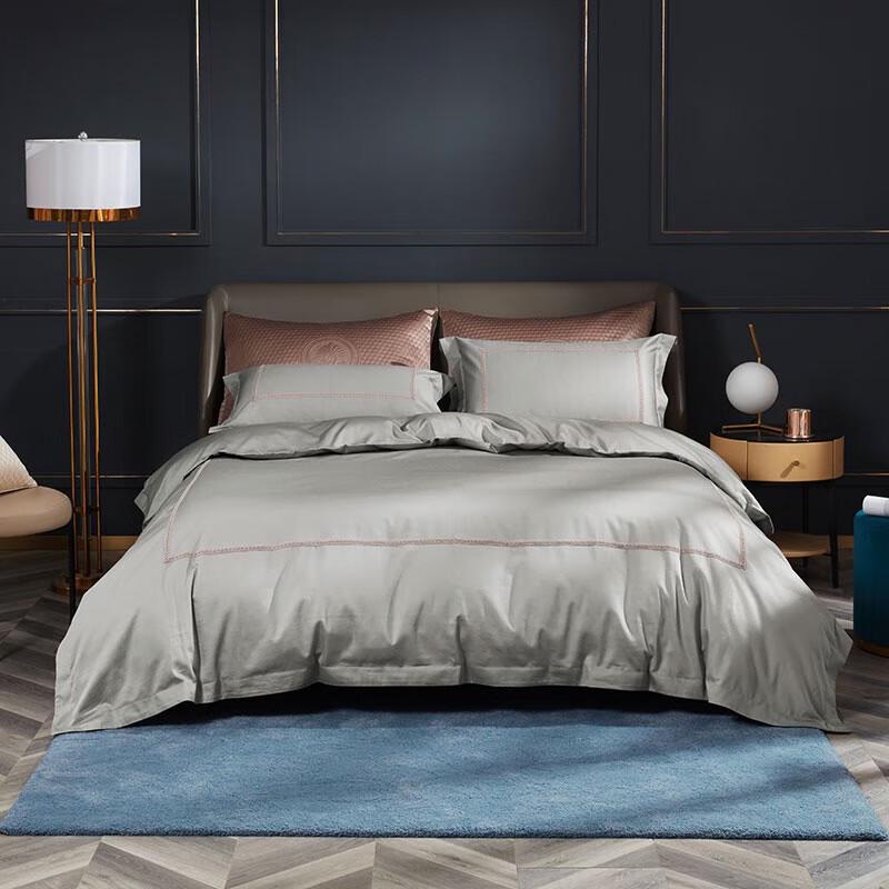 Luolai Pure Cotton Sateen Minimalist 4-Piece Bedding Set