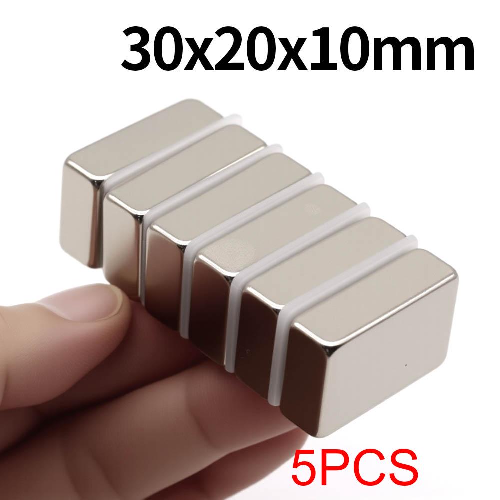 30x20x10mm Super Starker Neodym-Magnet N35 NdFeB Permanentmagnet Magnetblock Leistungsstarke Magnete Kühlschrank