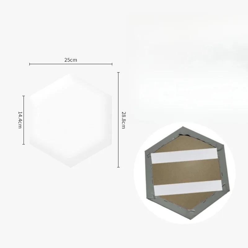 1pc Hexagonal 3D Wall Stickers Upholstered Wall Panels Anti-collision Peel and Stick Headboard Self Adhesive Leather Soft Bag