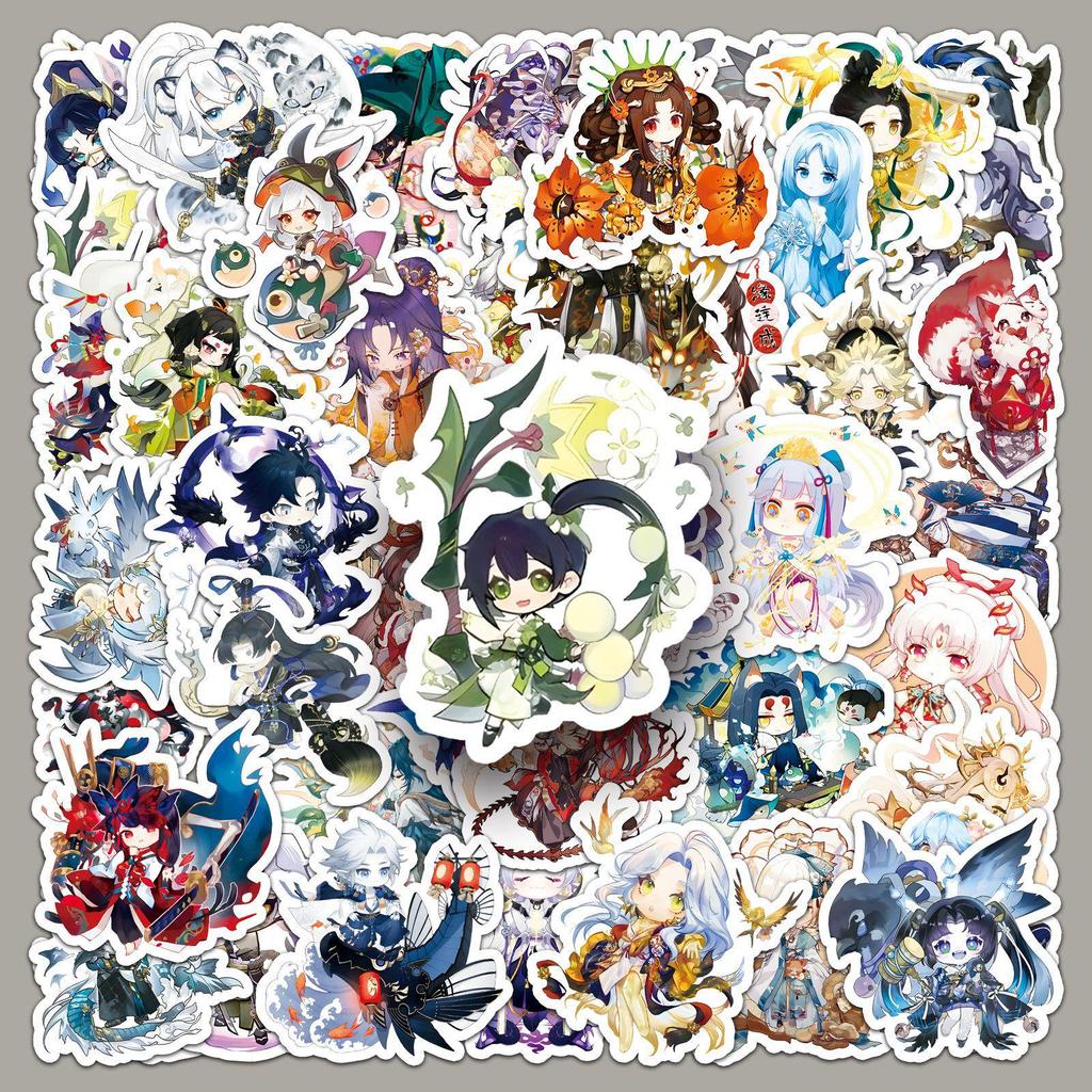 50-Piece Cute Onmyoji Cartoon Stickers for DIY Projects