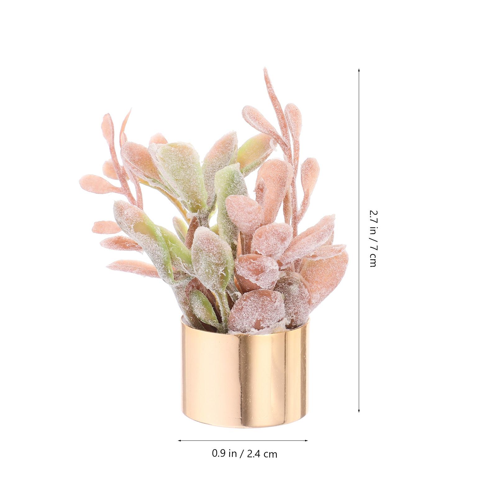 

Miniature Potted Succulent Ornament Artificial Bonsai Decor for Mini Desktop Garden Office Home Decor Simulated Miniature кофейный