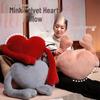 Valentine's Heart-Shaped Velvet Throw Pillow Backrest - Cozy Gift for Girls