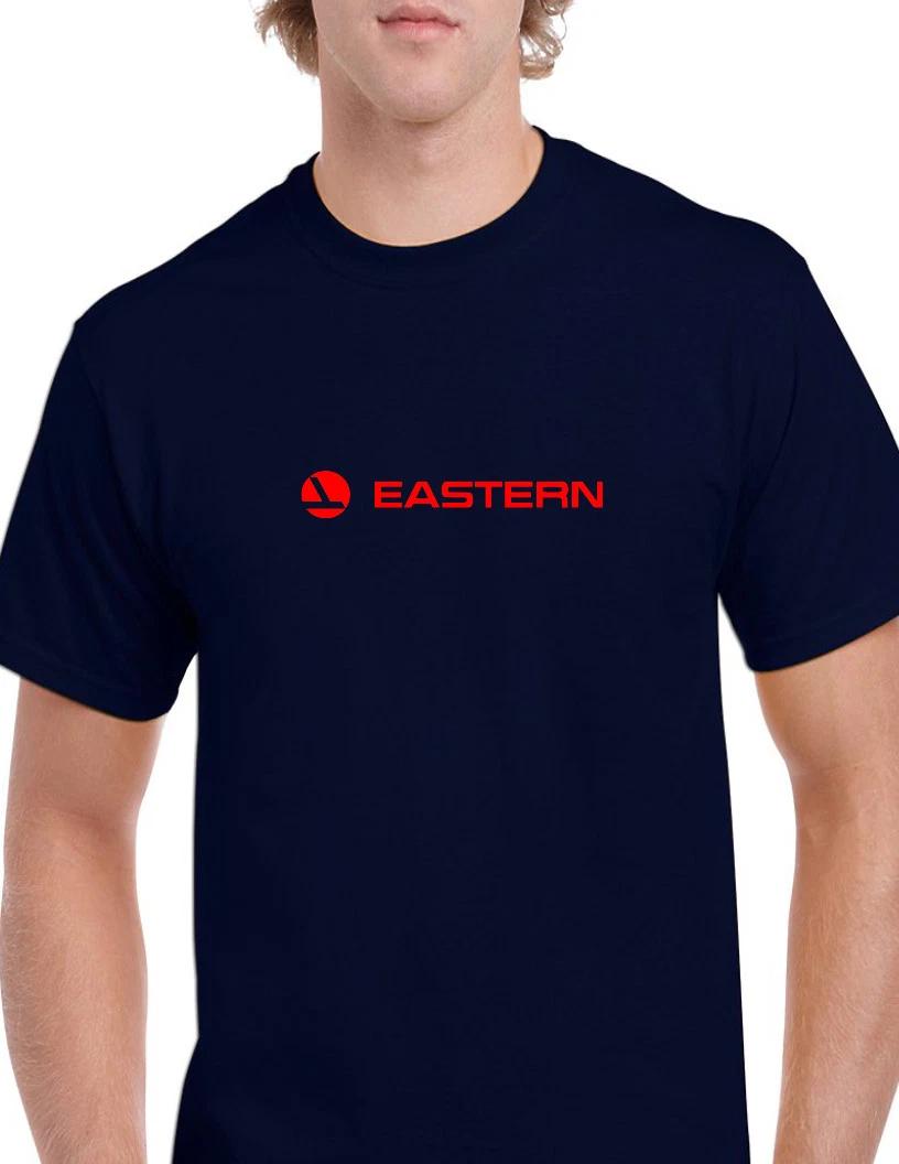Eastern Airlines Red Retro Logo Shirt Aviation Geek Navy Blue Cotton T-Shirt XL