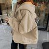Women Oversized Parkas Hooded Thick Coat Ladies Soft Jacket Double Sided Outerwear Autumn Winter Warm Long Sleeve