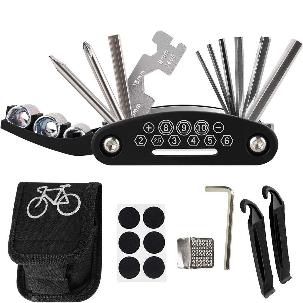 Bicycle & Car Repair Tool and Tire Patch Kit Set