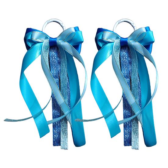 2 Pcs 2Pcs Ribbon Bow on Design Satin for Women