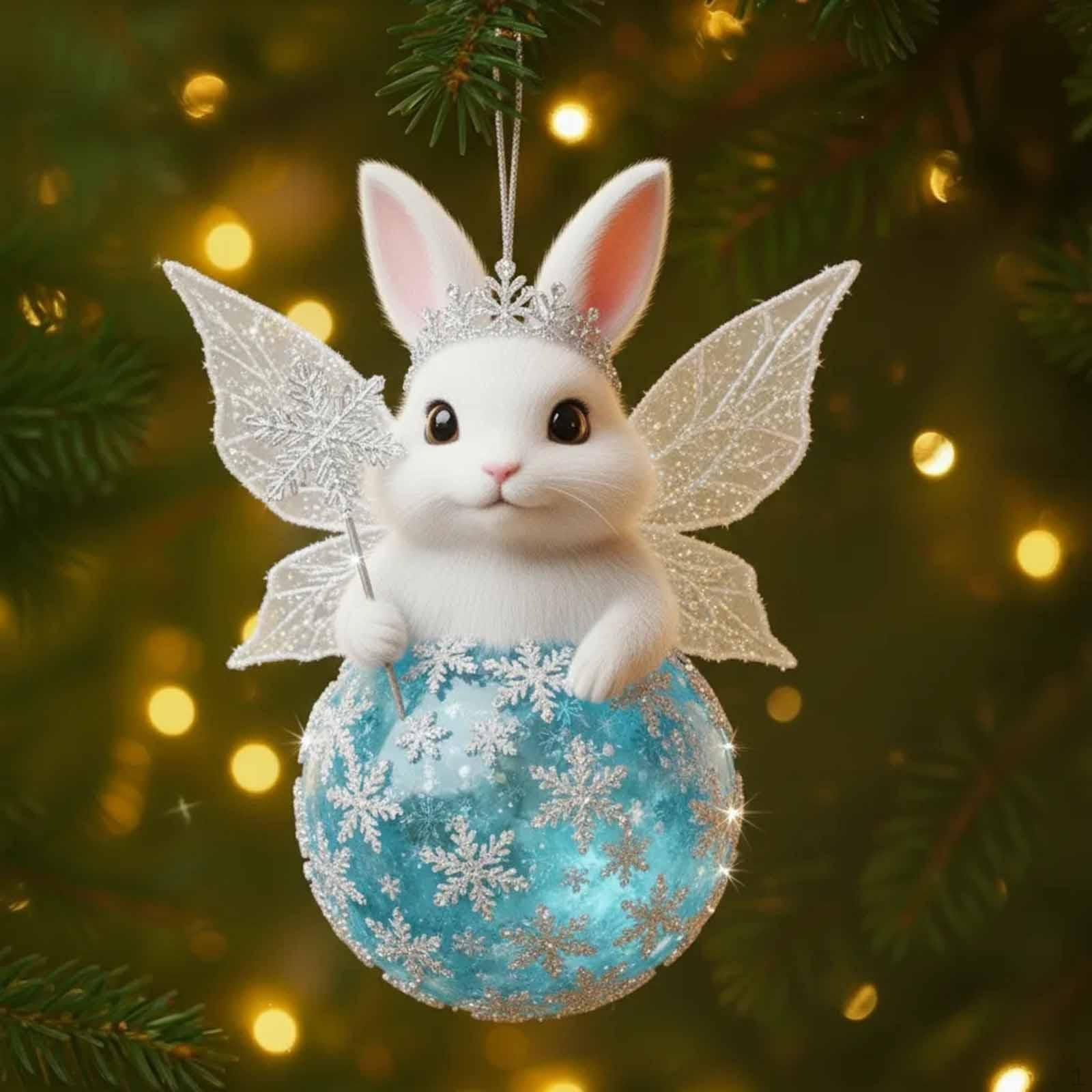 

2D Flat Acrylic Hanging,Easter Bunny Decoration Home Pendant Ornament for Festival
