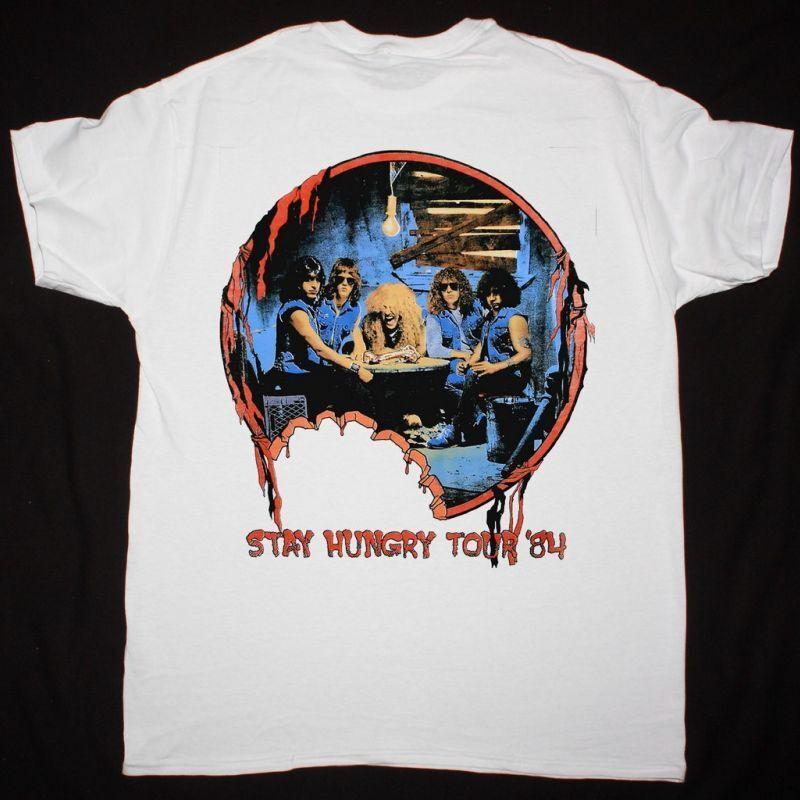TWISTED SISTER STAY HUNGRY TOUR 1984 WHite men S-234xl Shirt D063 Unisex T-Shirt XXXL 1950₽