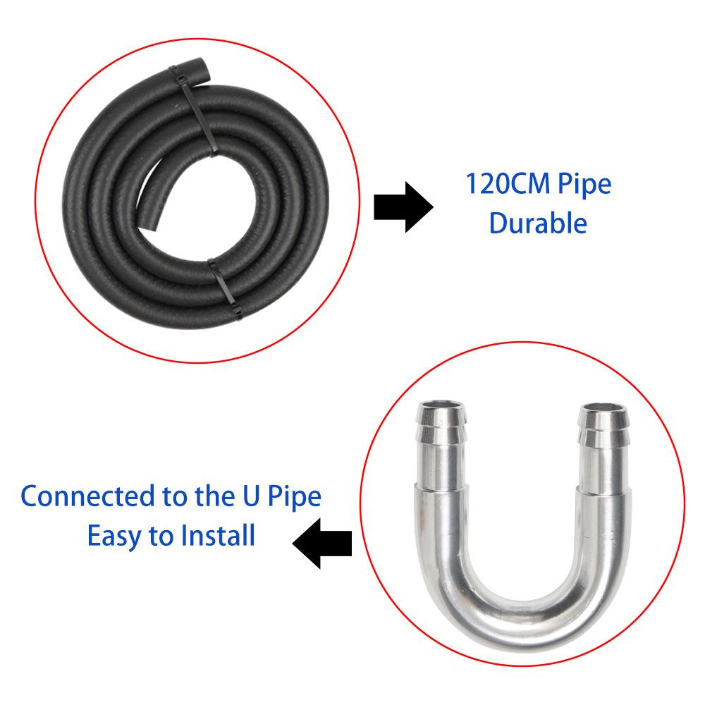 Universal Automotive air conditioning 8-row tube condenser oil cooler + transmission connector + U-tube