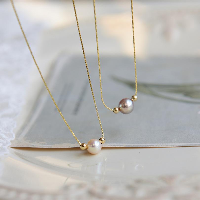 New simple natural pearl necklace women's fashion necklace women's niche Internet celebrity temperament collarbone chain women
