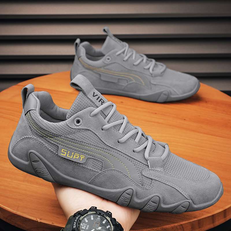 Men's shoes summer breathable 2025 new versatile mesh sports casual running heightening black dad ins trendy shoes