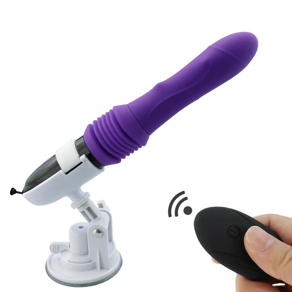 Machine sexuelle, gode télescopique, vibrateur automatique, masseur haut et bas, poussée du point G, jouet Vaginal, Masturbation féminine