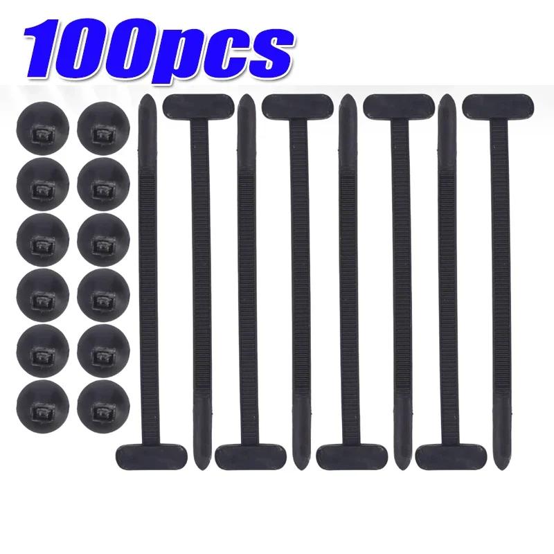1-100pcs Nylon Cable Tie Buckle Pin Button Zip Ties Universal Self-Locking Fixed Tie Wires Fastening Straps Retainer Accessories