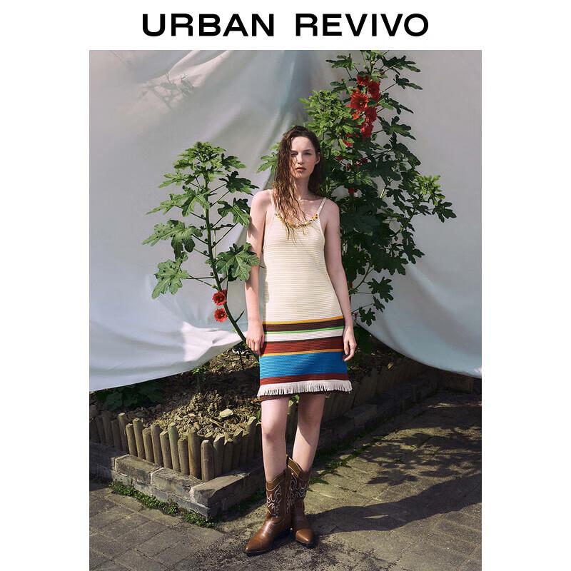 

Женское летнее трикотажное платье UR с цветными блоками S