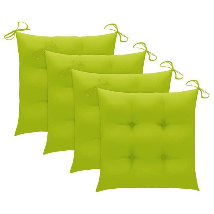 Maison Exclusive - Chaises à manger d'extérieur lot de 4 et coussins Acacia massif