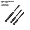 Impact Batches Magnetic Screwdriver Bits Set Anti-slip Tip 1/4 Hex Shank PH2 Head Phlippes Cross High Hardness Water Proof Tool
