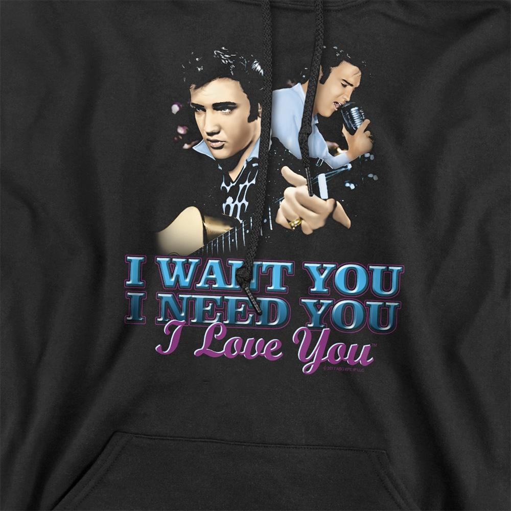 Elvis Presley Unisex Adult I Want You Hoodie