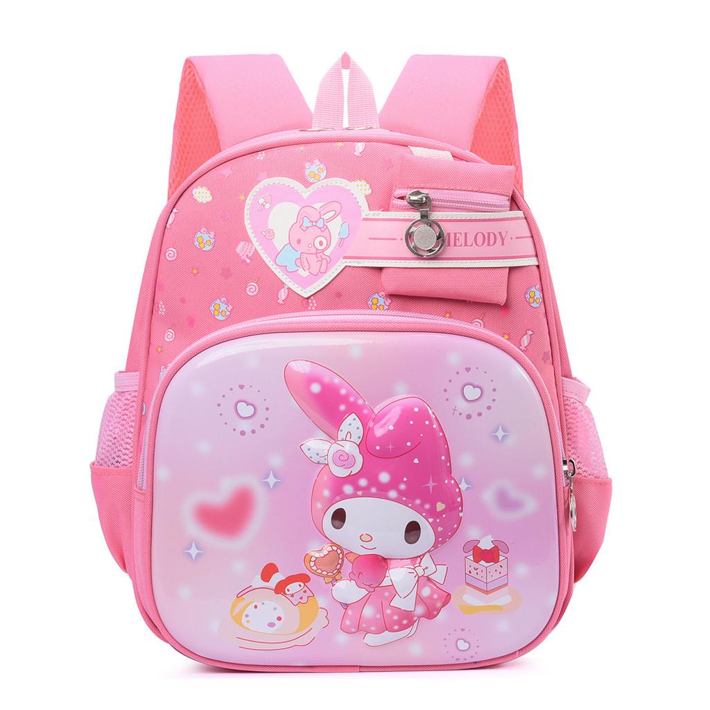 Kuromi Melody Pattern Kids Backpack With Breathable Oxford Fabric For Elementary School Students