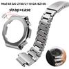 Kit de Modificação GA-2100 GA-B2100 para Casio G-shock GA2100 GA2110 Pulseira de Aço Inoxidável Moldura Refeita de Carvalho de Fazenda Pulseira de Relógio