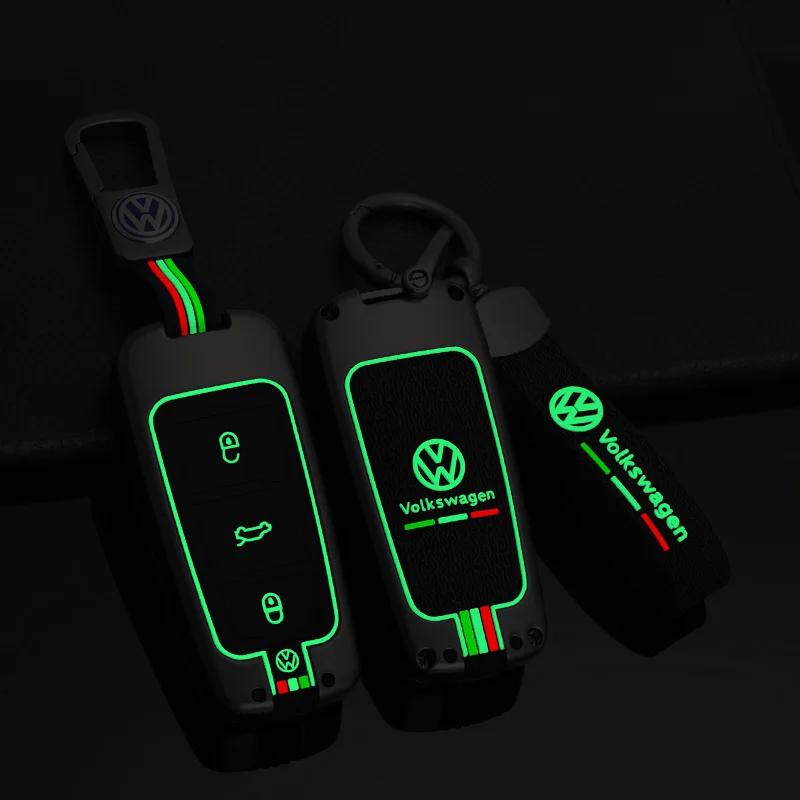 VW GTI GOLF 2026 Hot For VW VOLKSWAGEN Zinc Alloy Leather Car Remote Key Cover Case Shell For Volkswagen VW Passat B6 B7 Magotan