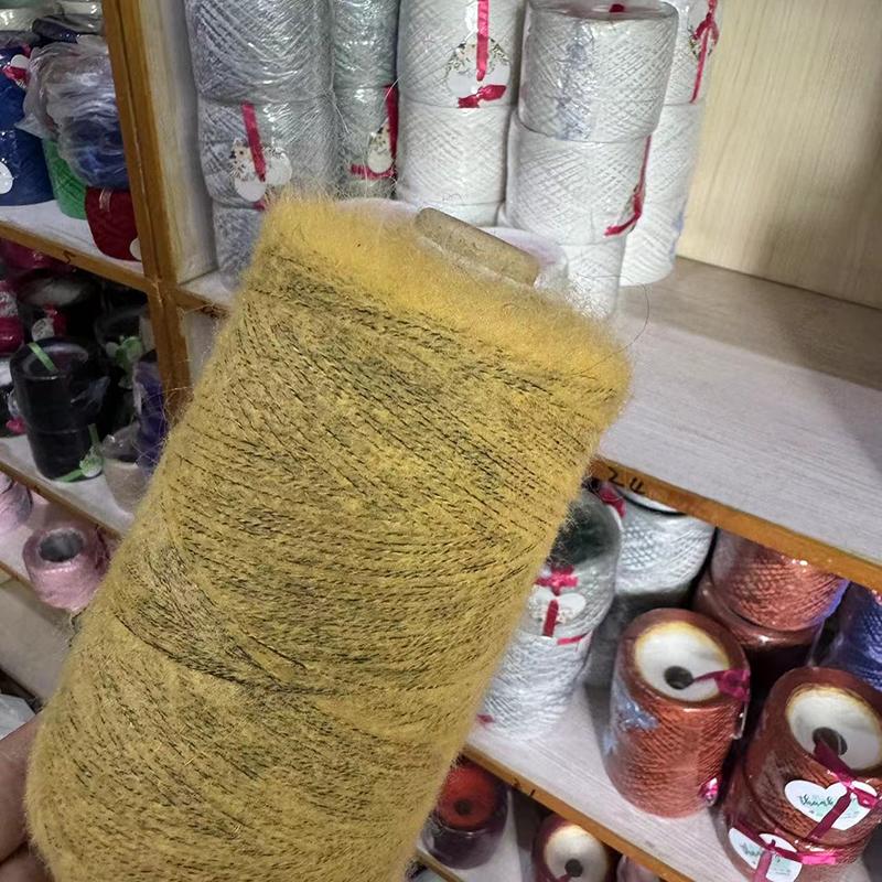 Wool Angora Yarn 3-Ply Long Velvet Wool Sweater Knitting Yarn Hand Crochet Fine Merino Wool Content 33% for Clothing Acco...