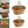 Woven Picnic Vegetables Fruit with for Dining Room Park Hiking