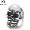 Vintage Gothic Style 6mm Men's Stainless Steel Skull Ring Charm Cool Boy Fashion Jewelry Personalized Accessories