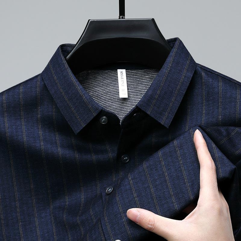 Men s Business Casual Men s Shirt Striped Top M