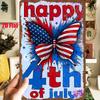 D Flat Pc DFlat Metal Sign Retro Tin Painting X InchesX Cm American Flag Pattern Butterfly Design Celebrate Ju