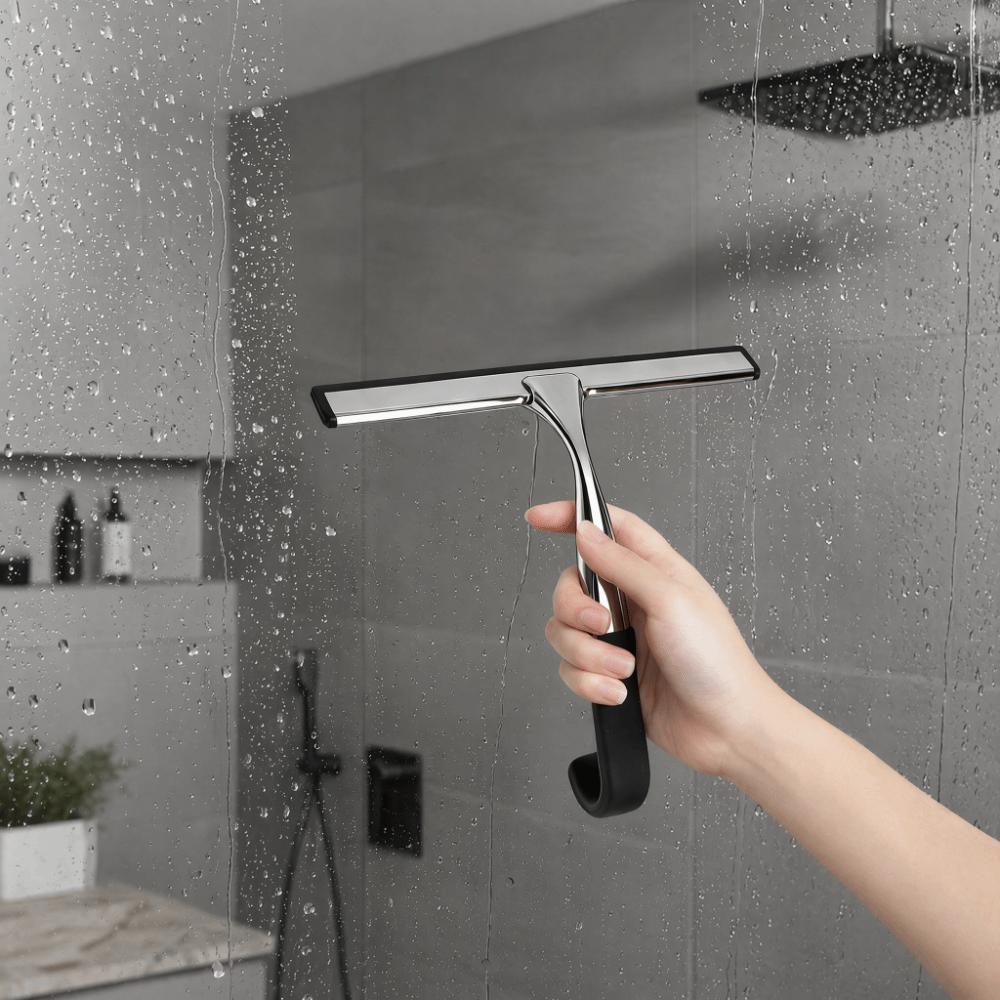Manual Glass Wiper Stainless Steel Window Wiper Multifunctional Glass Scraper Shower Doors