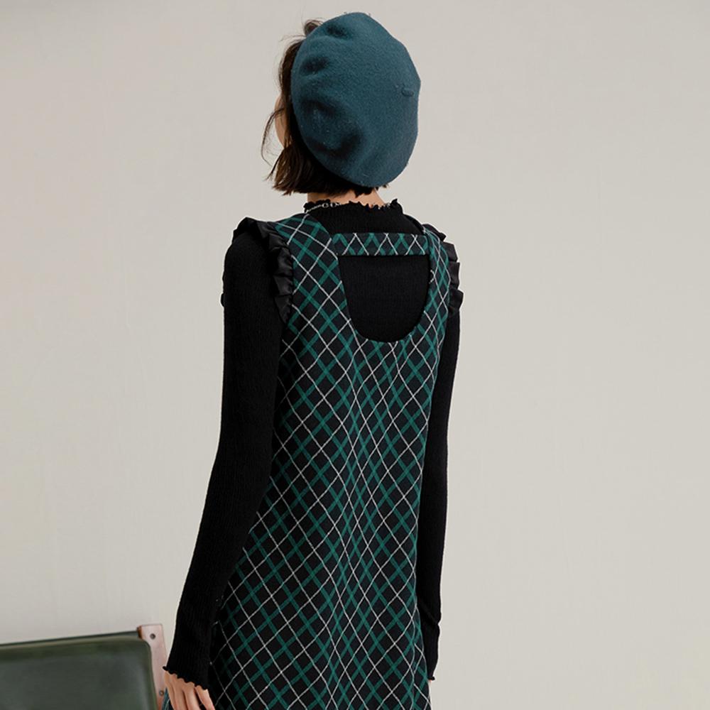 Laengsseon Ls_Vintage Plaid Camisole Dress
