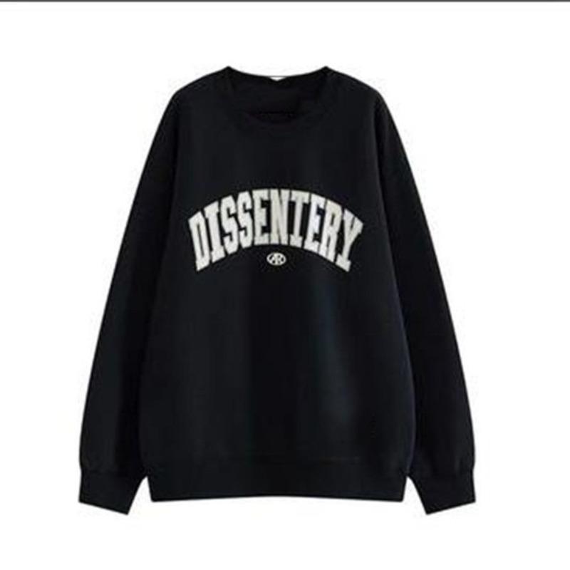 Thin Sweatshirt for Women Autumn Clothes New Korean Version Round Neck Letter Printed Loose Student Top Coat for Women