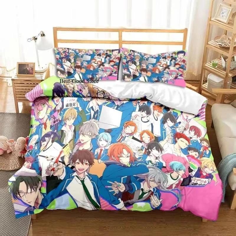New Anime Rock Band Ensemble Stars All Season Twin Bedding Set 3 Piece Comforter Set Bed Duvet Cover Double King Comforter Cover