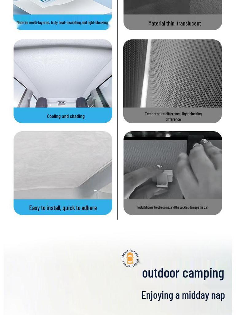 Arcfox Koala Sunshade for Alpha T5/S5 Sunroof - Static Adsorption Sun Protection Curtain