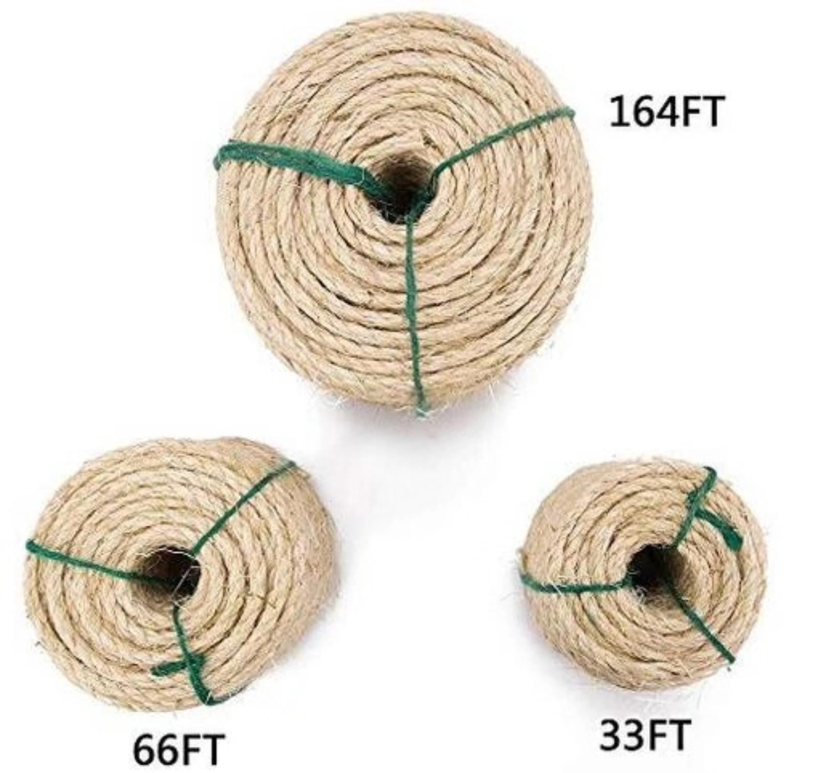

Handmade Craft Twine 6MMx10M Durable Natural Fiber Rope for DIY Projects Gardening Packaging and Home Decoration one size