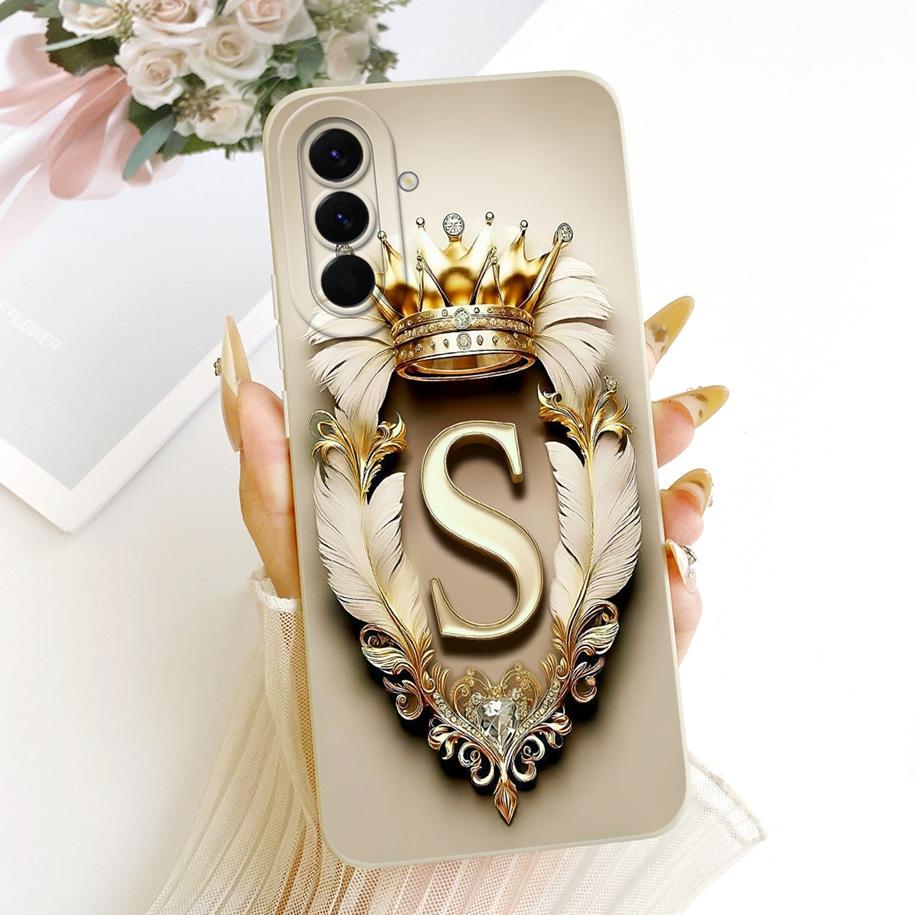 For Samsung Galaxy A57 A37 A17 5G Case SM-A176B SM-A376B SM-A576B Shockproof Cover Letter Crown Soft Funda For Samsung F17 Coque