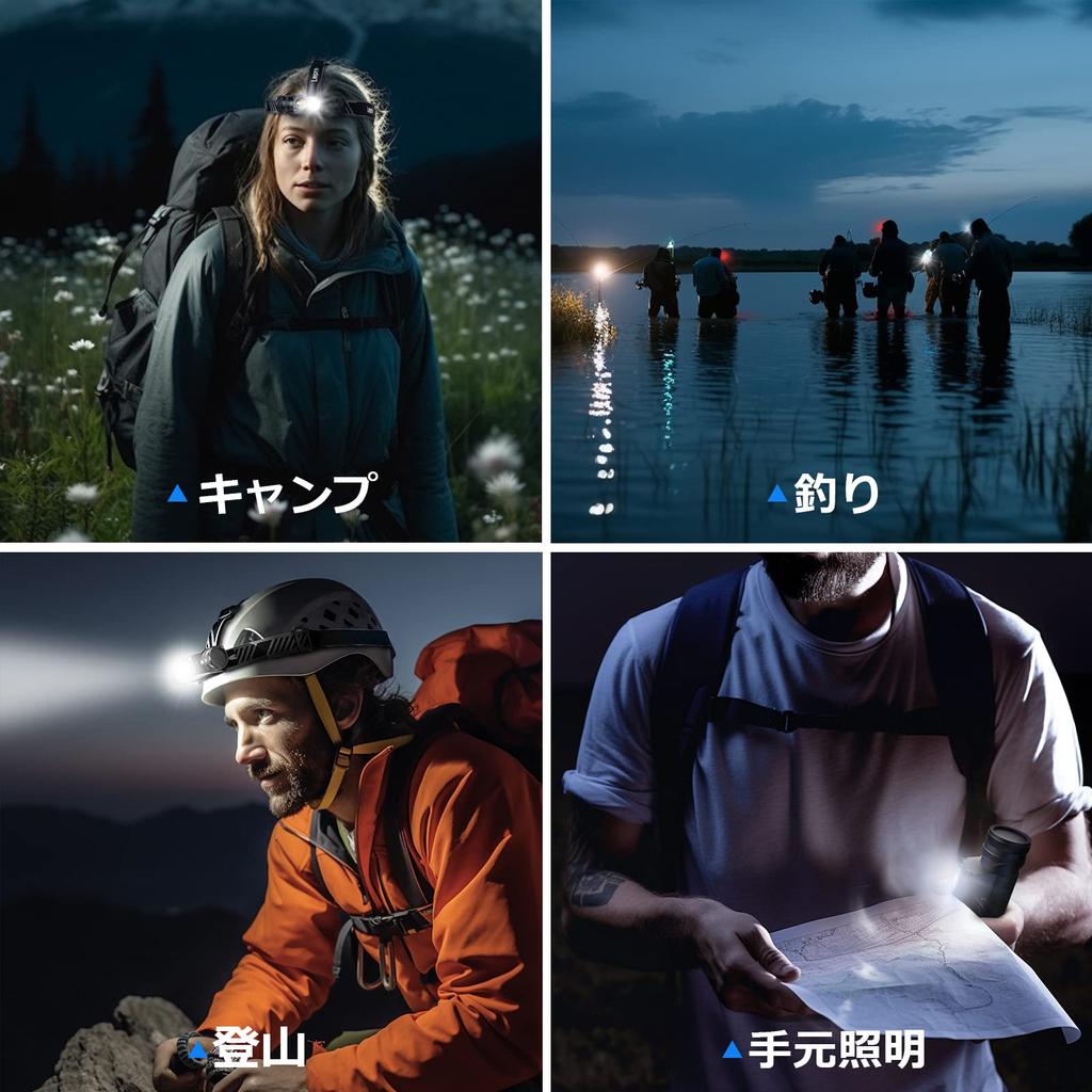 Lepro Headlight Rechargeable LED Headlamp Super Bright LED Headlight Fishing Climbing Light Red Lighting Lighting Angle Adjustment Available Cable