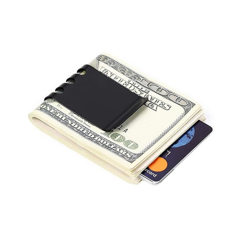 Fashion Stainless Steel Money Clip - Compact Cash And Credit Card Holder Metal Clip Wallet Id Card Clip