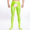 Herrenöl Glänzend Glatt Ganzkörperstrumpf Schrittloser Strumpfhose Leggings Strümpfe Elastischer Unterteil Hosen Nachtwäsche Club Sex Kleidung Verführen