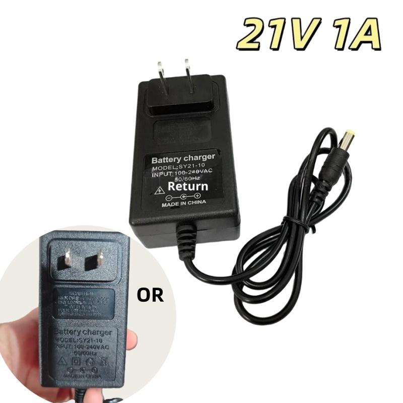 1 Adet Evrensel Adaptör Hızlı Şarj Cihazı 21V 1A/2A DC Elektrikli Anahtar Lityum Pil Şarj Cihazı Kendin Yap Aksesuarları