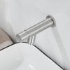 Stainless Steel Hand Press Basin Faucet Wall Mounted Delay Valve Sink Tap For Home Bathroom Hotel Public Restroom Silver