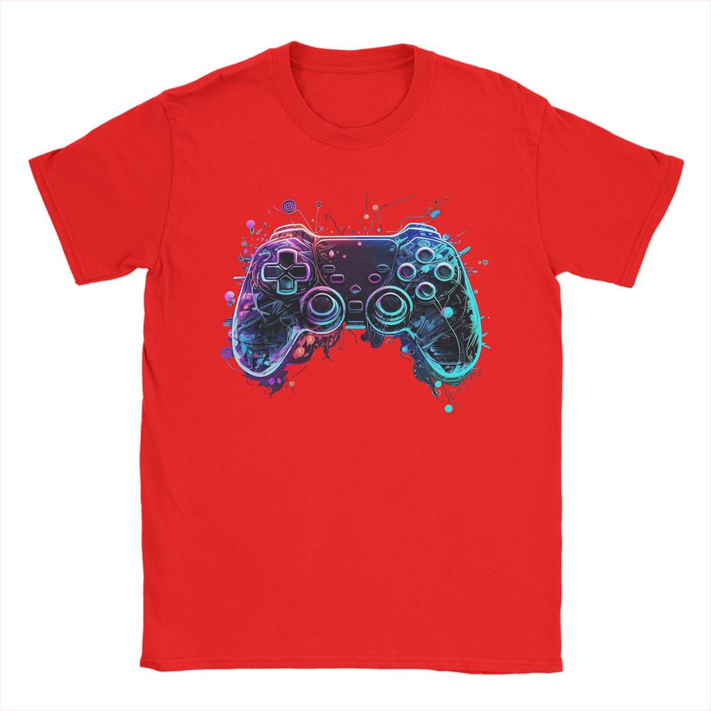 Men's T-Shirts Gamer Girl Boy Funny Cotton Tee Shirt Short Sleeve GamePad T Shirts O Neck Clothes Summer