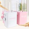 Metal Canister Rice Buckets Grain Tin Powder Laundry Powder Case Lid Scoop Insect-Proof Sealed Multipurpose Airtight