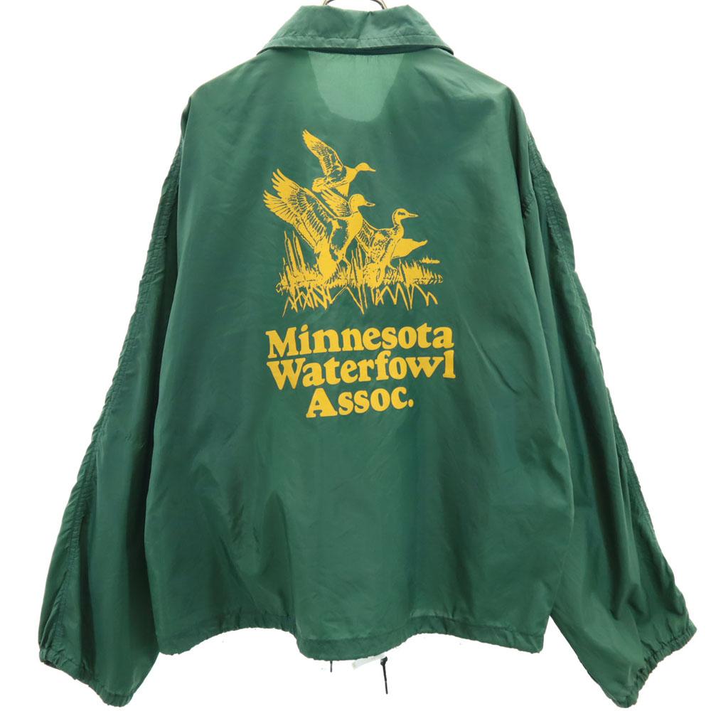 

Куртка-ветровка Coach с принтом на спине L зеленая Мужская Б/У