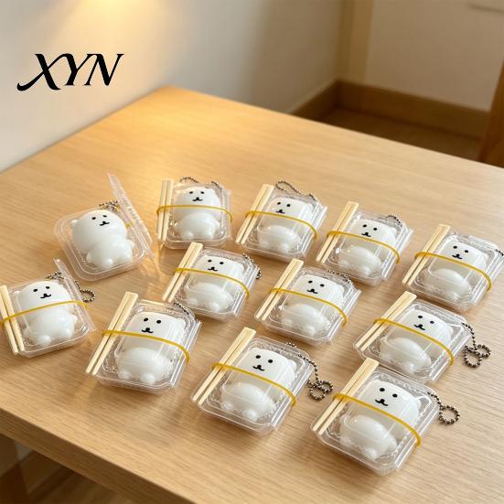 Squeeze Stress Ball 1/2/3Pcs Relief Bear Toy with Clear Box & Chopsticks, Cartoon Bento Toy, Slow Rising Sensory for Anxiety Reduction Focus Aid