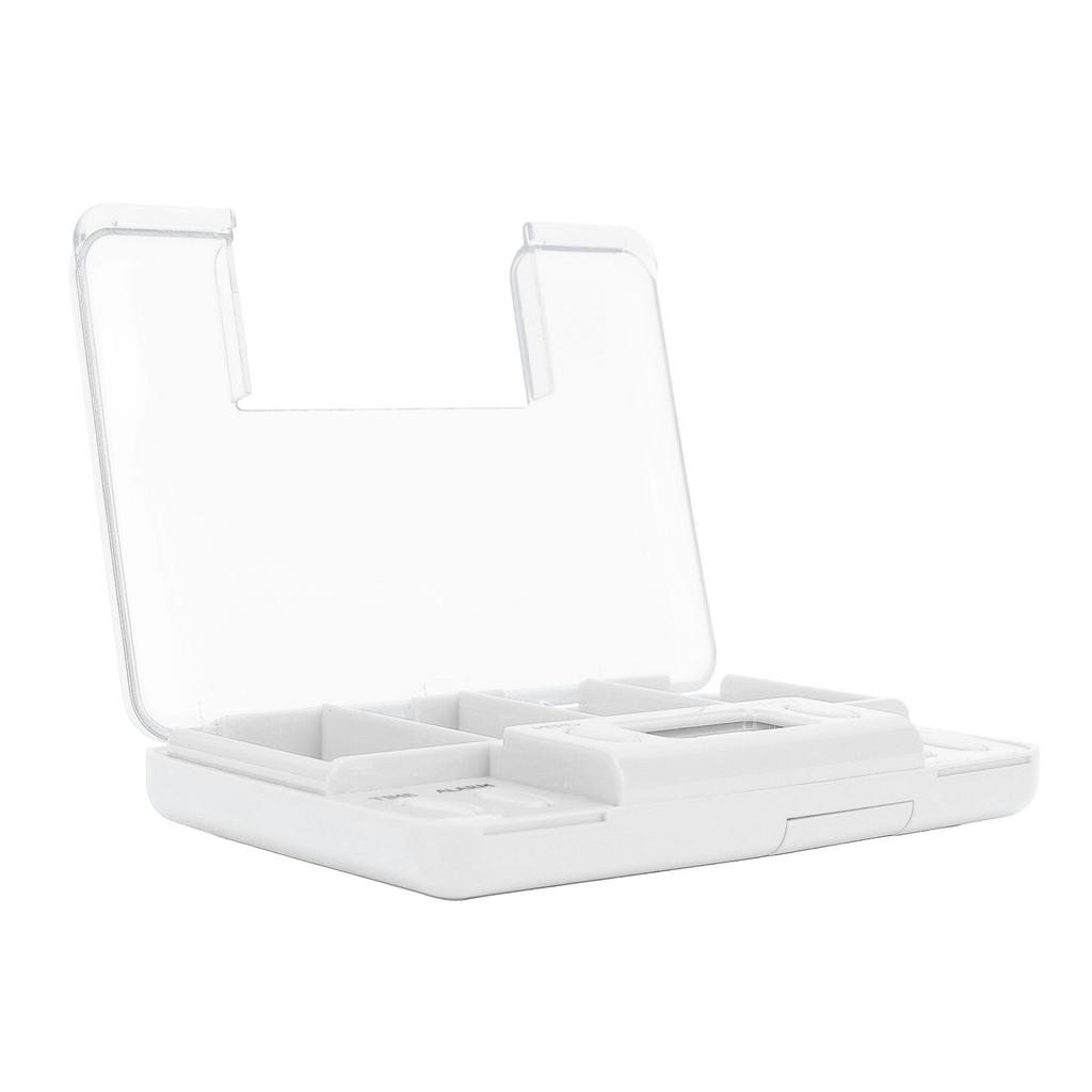 Portable Smart Medication Reminder Box Electronic Medicine Dispenser Digital Medicine Storage Case with Multiple Compartments for Home Travel